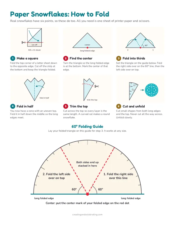Preview of the paper snowflake templates